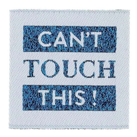 Vävd etikett Can't Touch This!, 4 st Köp nu
