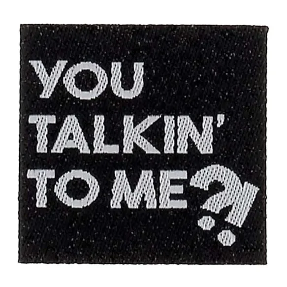 Köp online Vävd etikett You Talkin' To Me?!, 4 st