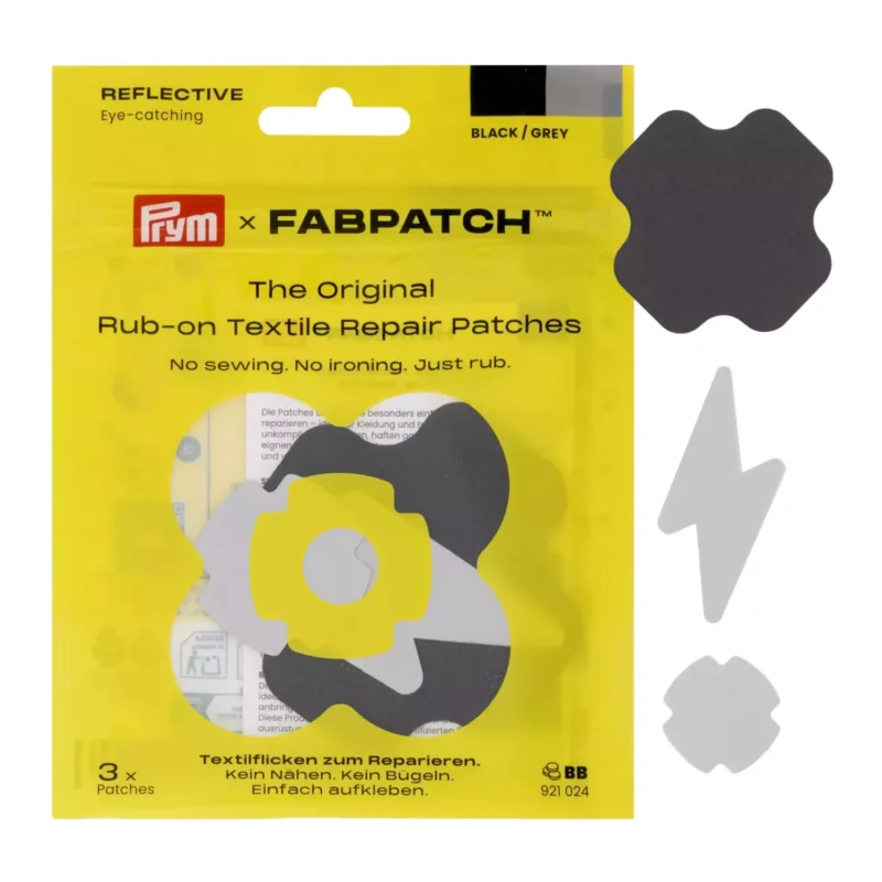 Prym x FabPatch Reflex – laglappar svart/grå Billigare