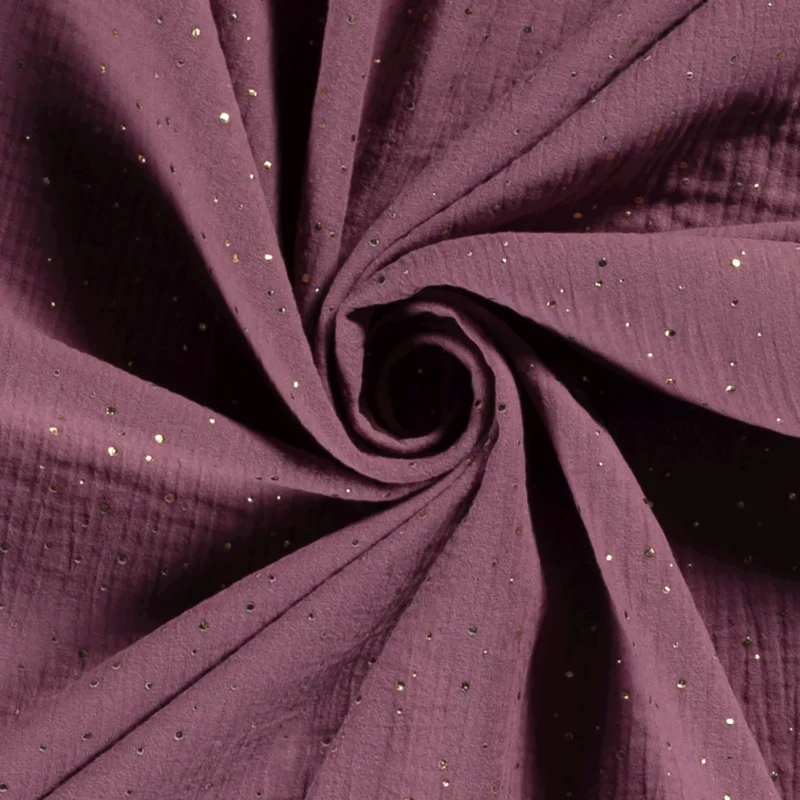 Muslin med prickar, gammalrosa Premium