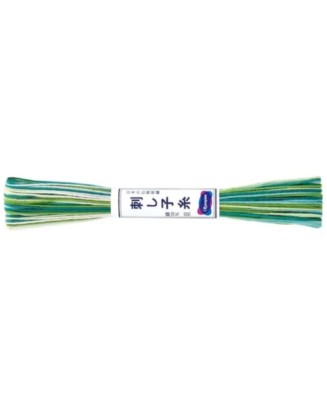 Sashikotråd 20m Variegated Green risnedsättning