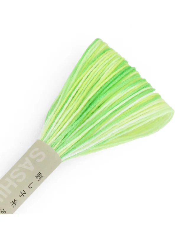 Premium Sashikotråd 20m Variegated Lime