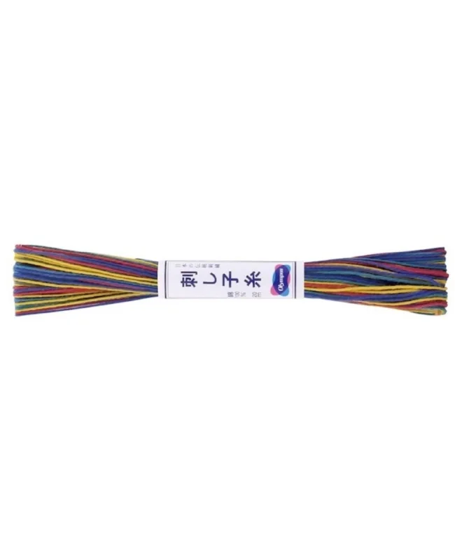 Begränsad tid Sashikotråd 20m Variegated Blue Yellow Red Purple