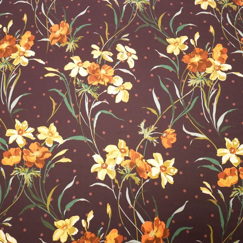 Fri frakt Poppy and Daffodil plommon Bickington Viskos Liberty Fabrics