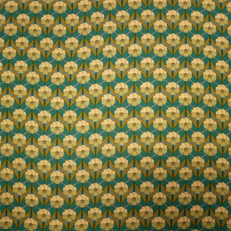 Kampanj Chevron grön Bickington Viskos Liberty Fabrics