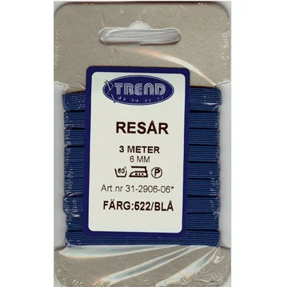Resår 6 mm Blå Bästa pris