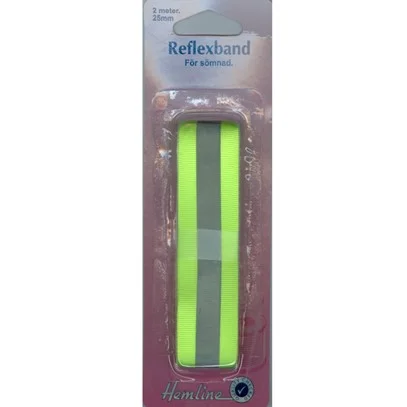Begränsat antal Reflexband i färg randiga 1 rad gula